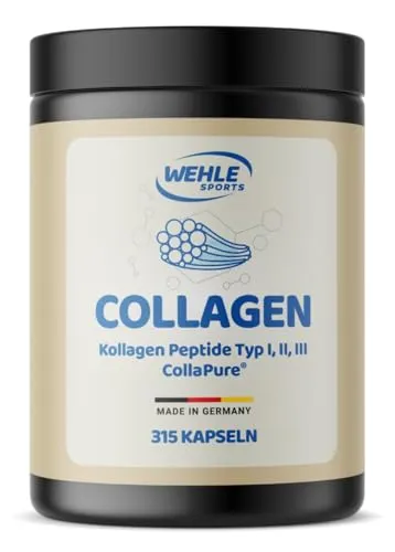 Collagen Kapseln 300 Stück - Hochdosiertes Bioaktives Kollagen - Kollagen-Präparate mit 4500mg bioaktiven Peptiden pro Tagesdosis, enzymatisch gespalten für optimale Aufnahme und frei von Schadstoffen, ideal für die einfache Einnahme.