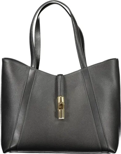 Furla Goccia Shopper Tasche L Leder 37 cm schwarz - Elegante Handtasche aus hochwertigem Leder, ideal für den täglichen Gebrauch und bietet viel Platz für Ihre Essentials.