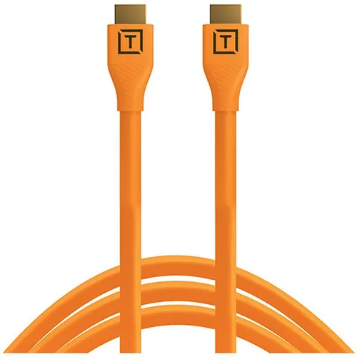 Tether Tools TetherPro HDMI 2.0 auf HDMI 2.0, 15' (4,6m), Orange - Hochwertiges HDMI-Kabel für eine stabile und schnelle Verbindung. Ideal für professionelle Anwendungen mit flexibler Länge und auffälliger Farbe.