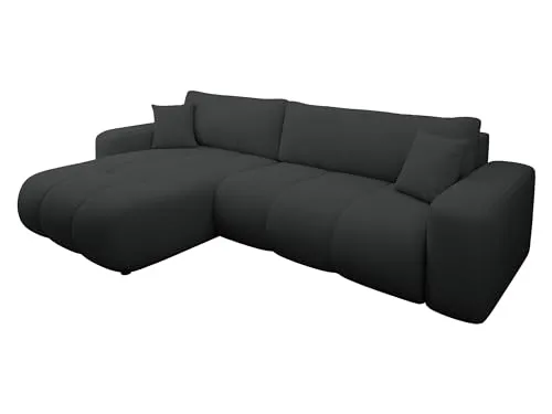 Mirjan24 Ecksofa mit Bettkasten Furyn Maxi, Eckcouch Couch mit Schlaffunktion, Wohnlandschaft, Bettfunktion, Design L-Form Sofa, Seite Universal, Stoff Plüsch (Velo 636)