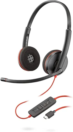 Plantronics Blackwire 3220 USB-C Stereo Over-Ear-Headset - Headset mit USB-C-Konnektivität, ideal für klare Sprachübertragung und Komfort bei langen Nutzungssitzungen.