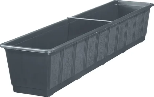 Blumenkasten geli Standard Kunststoff 80x17x14 cm anthrazit - Hochwertiger Kunststoff-Blumenkasten, ideal für Balkon und Terrasse, wetterfest und langlebig in elegantem Anthrazit.