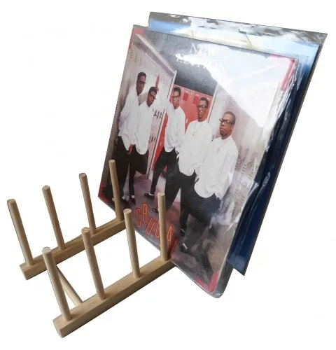 Schallplatten Halter / Vinyl Ständer für LPs, Maxis 12" in Holz Optik - günstige