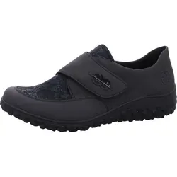 Rieker Damen 59552 Slipper, Grau, 39 EU - Slipper & Mokassins für Damen, mit extraweiter Passform für optimalen Tragekomfort den ganzen Tag