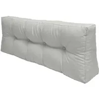Beautissu Sitzkissen ECO Elements, Palettenkissen Rücken 120x40x10cm, Hellgrau - Stuhlkissen aus 100% Polyester, handwaschbar und ideal für einen komfortablen Sitz auf Palettenmöbeln.