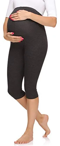Merry Style Damen 3/4 Umstandsleggings aus Viskose MS10-298 (Dunkelmelange, 4XL)