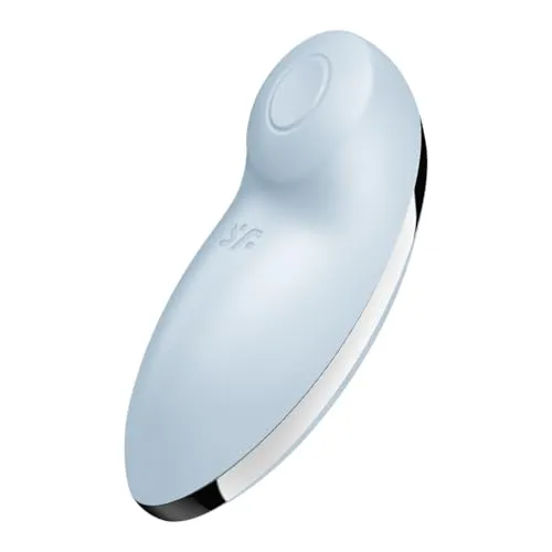 Satisfyer Tap & Climax 2 | 11 cm | Auflegevibrator mit Klopffunktion | Zwei unabhängig voneinander steuerbare Motoren | Wiederaufladbar| Wasserdicht (IPX7) | Hautfreundliches Silikon, Farbe:hellblau