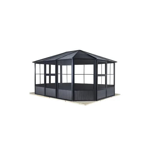 Sojag Pavillon Charleston 12x12 - Aluminium Pavillon mit Hard-Top - Gartenpavillons: Moderner und langlebiger Aluminium Pavillon Charleston 12x12 mit Hard-Top für stilvollen Schutz und optimale Nutzung im Freien.
