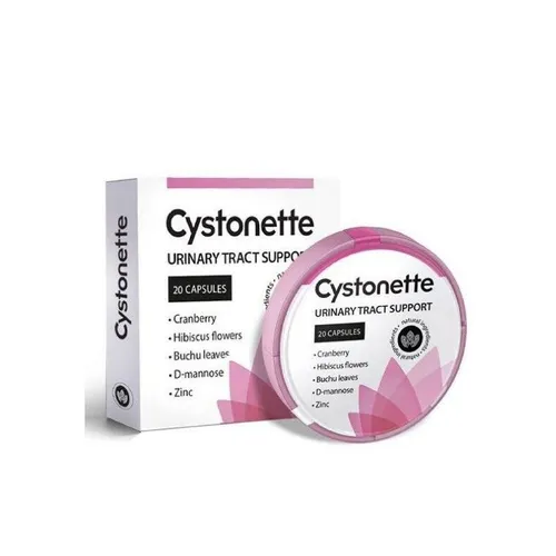 Cystonett Blase Harnwege - 20 Kapseln mit D-Mannose - Nahrungsergänzungsmittel für Damen mit natürlichem Pflanzenextrakt, unterstützt die Gesundheit von Blase und Harnwegen, ideal vor dem Essen einzunehmen.
