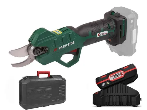 Parkside Akku-Astschere PAAS 20-Li - Astschere mit Akku und Ladegerät, ideal für präzises Schneiden von Ästen bis 28 mm in Weichholz, ergonomisch und langlebig für müheloses Arbeiten im Garten.