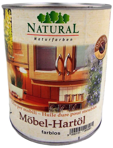 Natural Möbel-Hartöl 0.75 l farblos Holzschutz Holzöl Pflegeöl Möbelöl Möbel Öl