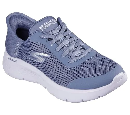 Skechers Go Walk Flex Damen Sneaker - Hands Free Slip-ins, Blau, 41 EU - Damen-Sneaker mit einfachem Einstieg und exklusivem Heel Pillow für optimalen Halt. Leichte ULTRA-GO-Dämpfung und Air Cooled Memory-Foam sorgen für höchsten Komfort. Maschinenwaschbar.