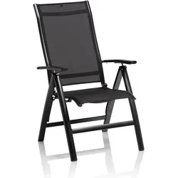 Kettler Legato Curve Klappsessel - Multipositionssessel in anthrazit, aus leichtem Aluminium, ideal für entspannte Stunden im Garten oder auf der Terrasse, max. Tragkraft 120 kg.
