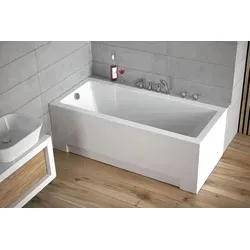 Bad Land Badewanne MODERN 160x70 mit Acrylschürze - Genießen Sie entspannende Badeerlebnisse mit der eleganten Acryl-Badewanne MODERN. Sie ist pflegeleicht, kratzfest und sorgt mit ihrer rutschfesten Oberfläche für Sicherheit. Ideal für jedes Badezimmer!