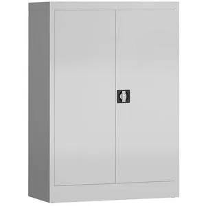 Steelboxx Mehrzweckschrank Aktenschrank 1200 x 920 mm - Komplett montiert - Hochschrank mit 2 verstellbaren Fachböden für 3 Ordnerhöhen, ideal für Büros und Werkstätten. Robuste Stahlkonstruktion mit hoher Tragkraft von 65 kg pro Fachboden.