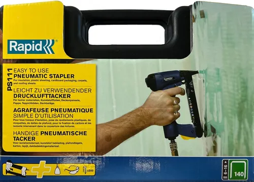 Rapid Drucklufttacker PS1 - 5000052 - Hochleistungs-Tacker für präzises Arbeiten, ideal für professionelles Handwerk und Heimprojekte.