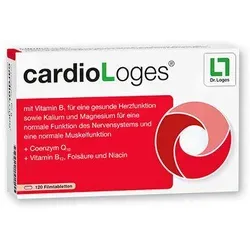 Cardiologes Filmtabletten 120 stk - Arzneimittel zur Unterstützung der Herzfunktion mit Vitamin B1, Kalium, Magnesium, Folsäure, Vitamin B12, Coenzym Q10 und Niacin für ein gesundes Herz.