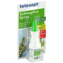 tetesept Schnupfen Spray – Nasenspray mit 5 ätherischen Ölen bei Erkältung - befreit die Nase, erleichtert das Durchatmen und befeuchtet die Nasenschleimhaut, 1 x 20 ml