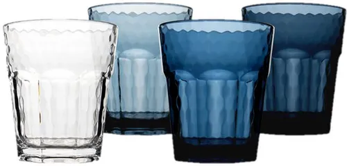 Bo-Camp Mix & Match Trinkglas, 200ml, 4er Set, blau