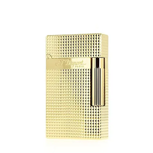 S.T. Dupont 016284 Feuerzeug Linie 2 Carrée Gold - Elegantes Design - Luxuriöses Feuerzeug aus der Linie 2 Carrée in edlem Gold, perfekt für stilbewusste Raucher und Sammler.
