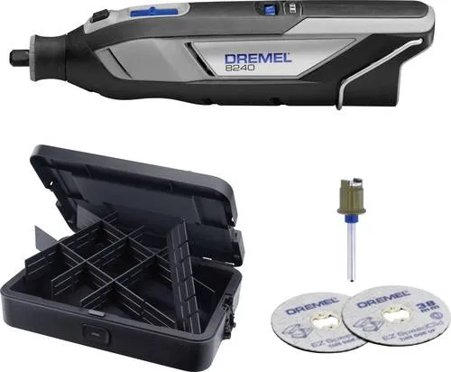Dremel 8240-3-MB Multifunktionswerkzeug ohne Akku - Multifunktionswerkzeug mit der gleichen Power wie der kabelgebundene Dremel 4250, ideal für Heimwerker und Profis. Flexibel und unabhängig von Steckdosen, inklusive praktischer Dremel Systembox zur strukturierten Aufbewahrung.