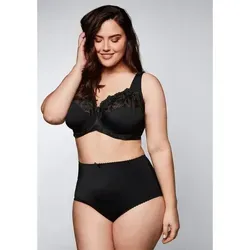 Sheego Bügel-BH Große Größen mit leicht transparenter Spitze schwarz 100