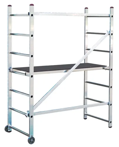 Krause Kleingerüst 156 cm - Plattformleiter - Gerüst für sicheres Arbeiten in der Höhe, stabil und leicht zu transportieren, ideal für Handwerker und Heimwerker.