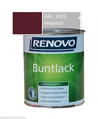Buntlack 750 ml RAL 3005 Weinrot Seidenmatt Renovo