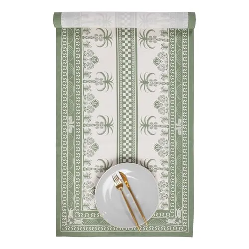 BUTLERS Tischläufer 160 x 50 cm Baumwolle - Monteverde - Dekoration in botanischem Design | Tischunterlage für Esstisch & Sideboard | Läufer für Flurkonsole & Kommode