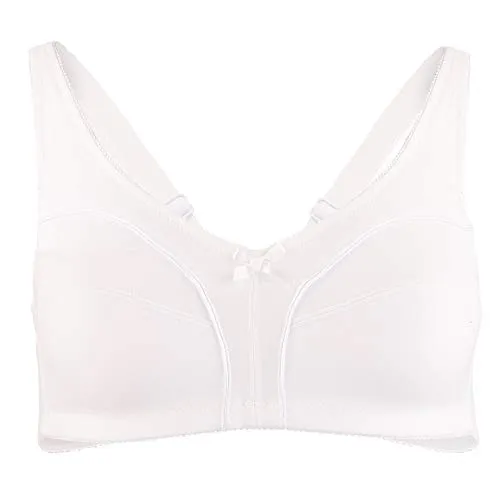 VIANIA! Soft BH ohne Bügel 105452 100% Baumwolle Hautsympathisch Farbe Weiß (80D, Weiß)