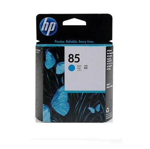 Original HP 85 Cyan Tintenpatrone - Tintenpatrone für HP DesignJet 30/90/130, echte HP Qualität für brillante Druckergebnisse, ungeöffnete OVP, ideal für professionelle Druckprojekte.