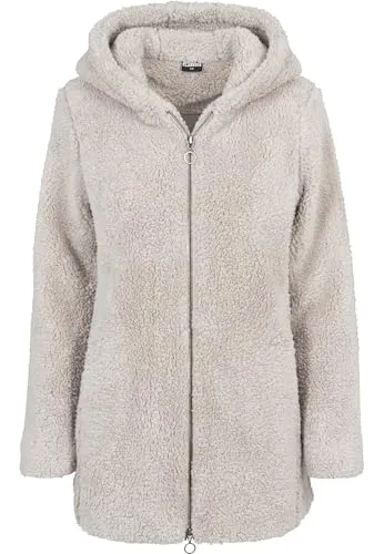 Urban Classics Damen Tb1755 Sherpa Jacket Kapuzenpullover - Kapuzenpullover für Damen aus weichem Sherpa-Fell, bietet warmen Komfort und stylisches Design mit praktischen Eingrifftaschen.
