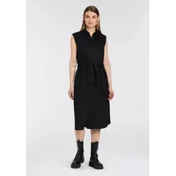 Blusenkleid OTTO PRODUCTS "CIRCULAR COLLECTION", Damen, Gr. 46, N-Gr, schwarz, Web, Obermaterial: 100% Lyocell (TENCEL), Basic, loose fit wadenlang, ohne Ärmel, Kleider, midi-Länge, ärmellos, aus Lyocell (TENCELTM), mit Bindegürtel