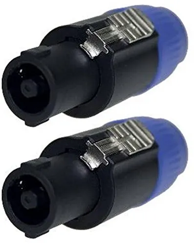 2x Adam Hall 7871 - PA Lautsprecher Stecker 4 polig schraubbar, Speaker-Stecker Kabelstecker