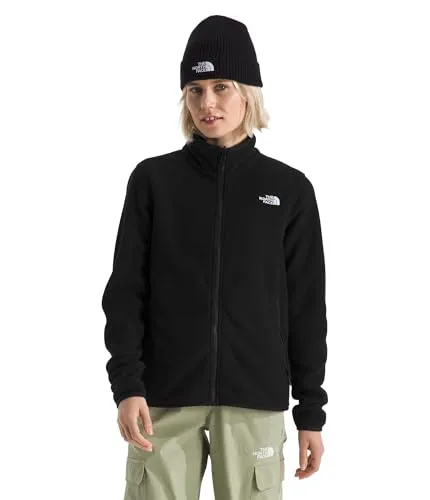 Fleecejacke THE NORTH FACE "W GLACIER FLEECE JACKET" Damen Gr. M schwarz - Sportliche Funktionsjacke aus 100% Polyester, ideal für Wanderungen und Alltag, hält warm und weist Feuchtigkeit ab, Teil der Circular Design-Initiative für umweltfreundliche Nutzung.