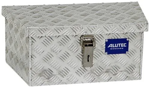 Alutec Alubox Trailer 30 - 30 Liter Deichselbox mit Deckel - Werkstatt & Transport: Hochwertige, wetterfeste Deichselbox aus Aluminium mit 30 Litern Volumen, sicherem Stülpdeckel und robustem Gasdruckdämpfer für optimale Stabilität.