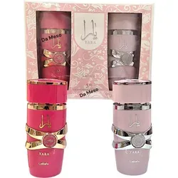Lattafa Yara & Yara Candy Set Eau de Parfum 2x100ml - Damendüfte - Exquisites Geschenkset mit zwei unwiderstehlichen Düften, ideal für jede Gelegenheit. Yara begeistert mit floralen Noten, während Yara Candy eine süße, fruchtige Explosion bietet.