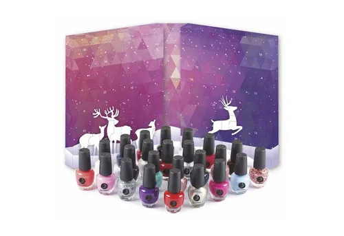 2K Adventskalender Beauty Nagelack Adventskalender Nail Varnish verschiedene Farben (24