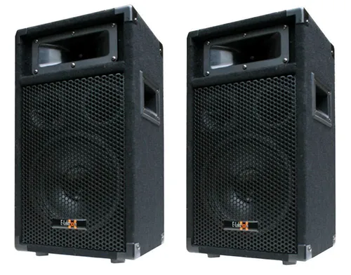 E-Lektron 2X 400W DJ Party Lautsprecher Boxen Paar - 8" Bass PW20, 3-Wege Bassreflex System für druckvollen Sound und hohe Belastbarkeit