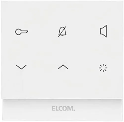 Elcom REK221Y Innenstation Audio eckig Touch - Türsprechanlage mit kapazitiven Funktionstasten, ideal für einfache Bedienung und Freisprechen. Bietet 16 Ruftonmelodien und stufenlose Lautstärkeregelung.