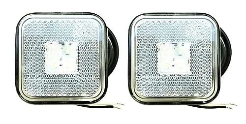 MelTruck® 2x Weiße LED Umrissleuchte Begrenzungsleuchte Positionsleuchte 12V 24V für LKW Anhänger