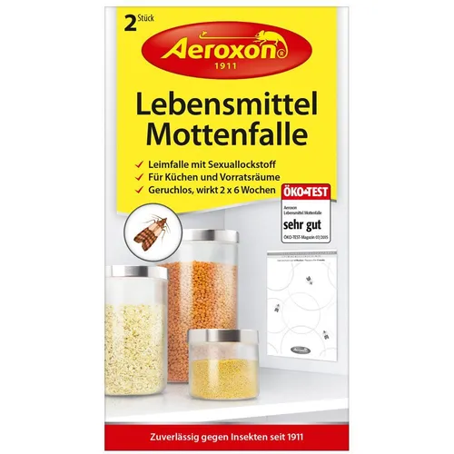 Aeroxon Lebensmittelmotten Falle - effektive Schädlingsbekämpfung, ideal für eine mottenfreie Küche