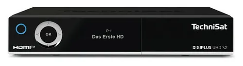 TechniSat DIGIPLUS UHD S2-4K Sat Receiver - TV-Receiver für UHD-TV mit Twin Tuner zum gleichzeitigen Aufnehmen von 2 Sendungen. Einfache Bedienung dank Installationsassistent und alphanumerischem Display.