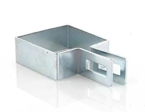 Endschelle quadratisch 80x80mm - Verzinkt Zaunschelle für Zaunpfosten - Befestigung von Gitterstabmatten - Zaunschellen Schelle Strebenschelle Pfostenschelle