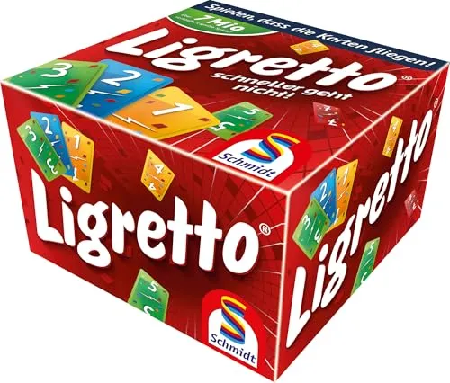 Schmidt Spiele 01301 - Ligretto rot, rasantes Kartenspiel für 2-4 Spieler