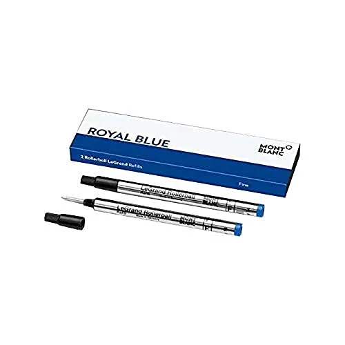 Montblanc Tintenrollermine 128227, F, LeGrand, Strichbreite 0,8 mm, Schreibfarbe blau, 2 Stück