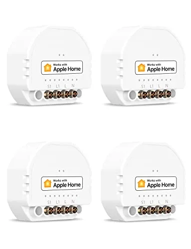 Mini Smart Home Refoss WLAN Relai Schalter - Smart & Ferngesteuerte Stecker, kompatibel mit Apple HomeKit, Alexa & Google Home für einfache Fernsteuerung und Sprachsteuerung Ihrer Geräte.