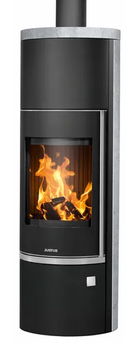Justus Kaminofen Faro Aqua 2.0 - Wasserführender Holzofen mit 8,5 kW - Kaminöfen mit hohem Wirkungsgrad von 83,2% und externem Luftanschluss für optimale Energieeffizienz, ideal für umweltbewusste Heizlösungen.