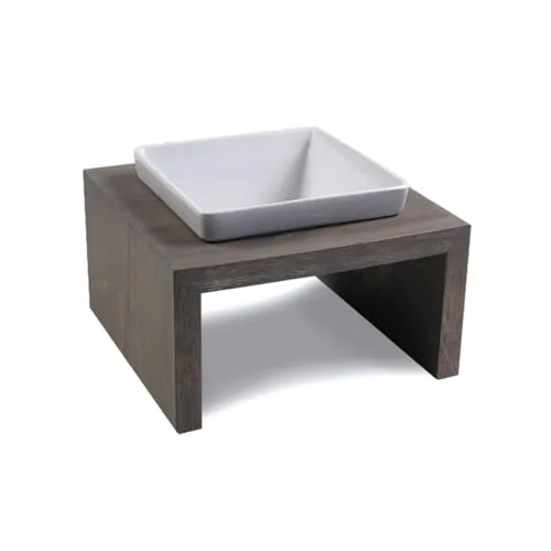 Replus Futterstation Meshidai Einzelnapf XS in Schiefer - Fressnapf für Hunde, stilvolles Design aus Schiefer, ideal für kleine Rassen mit 0,2 l Fassungsvermögen.