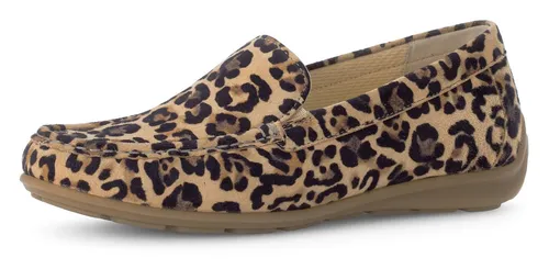 Gabor FLORENZ Mokassin - Komfortschuh in Bequemweite G, beige 37 EU - Halbschuhe mit OPTIFIT-Wechselfußbett und herausnehmbarer Innensohle für optimalen Tragekomfort, ideal für den ganzen Tag.